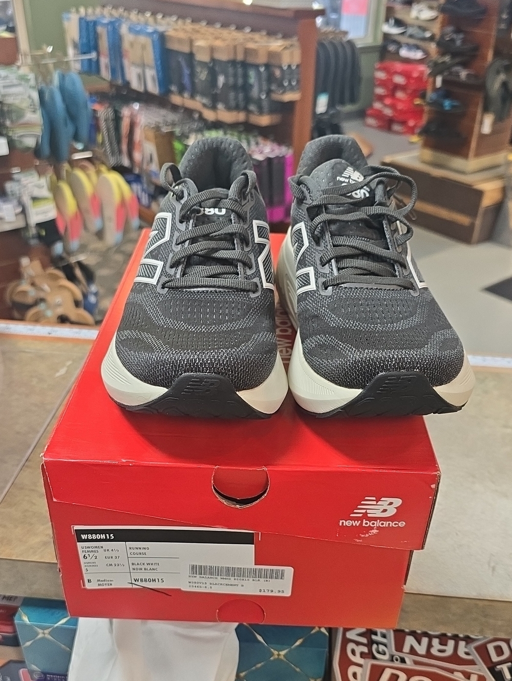New Balance Black and White 880s Running Shoes
